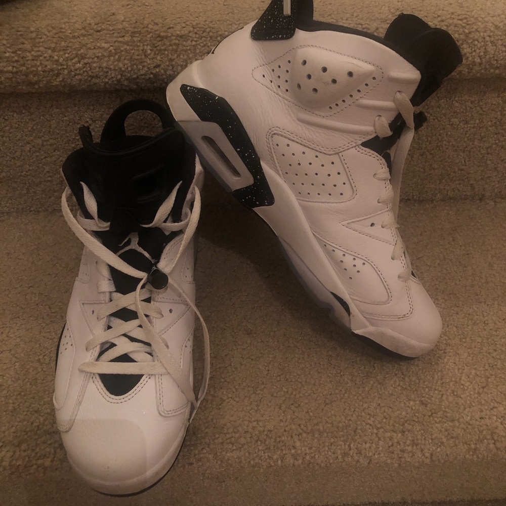 Jordan 6 Retro White and Black High-Top Basketball Sneakers shoes CT8529-112